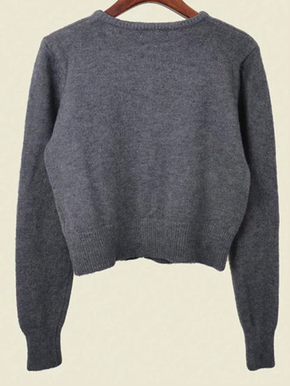 INAWLY Solid Button through Cardigan for Spring and Autumn,Long Sleeve Tops