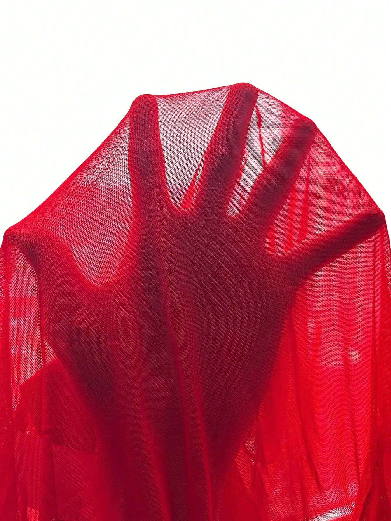 BAE off Shoulder Pucker up See through Fitted T-Shirt